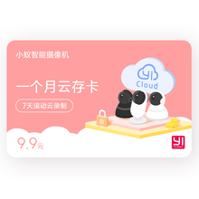 1年云存卡 小蚁摄像机云存卡阿里云存储充值卡1个月 菜鸟发货