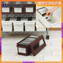 日本进口INOMATA创意光盘收纳盒视窗CD置放箱DVD光盘整理盒碟片盒