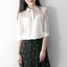 2018春装 修身 小性感半透视真丝衬衫 新品 女长袖 日本品牌自留款 上衣