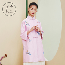 中国风改良唐装女外套中长款复古风禅意女装中式盘扣旗袍上衣女士图片
