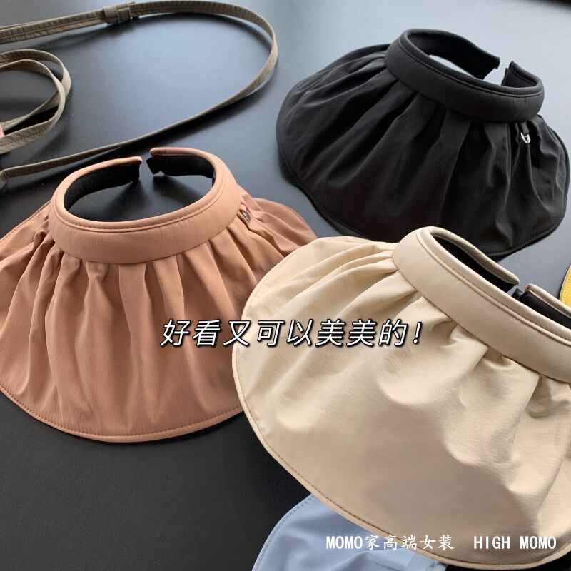 夏天bi备防晒帽子！大帽檐全脸空顶贝壳帽2022夏季新款