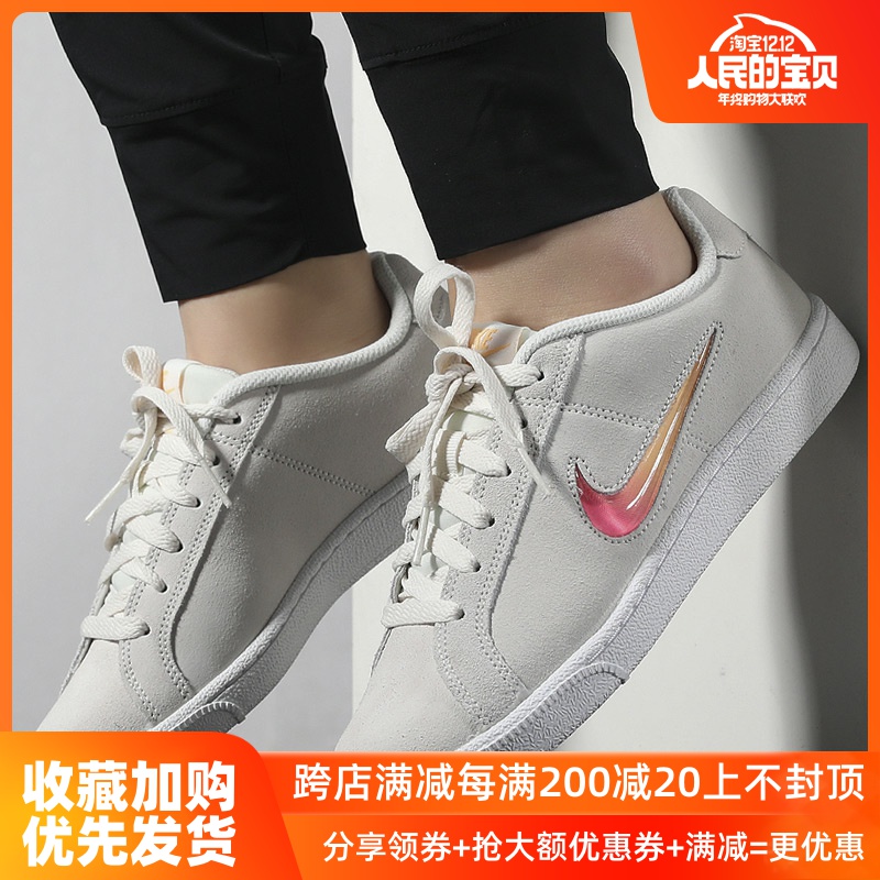 Nike Women's Shoes 2019 Autumn New Sports Shoes Low Top Retro Anti Fur Board Shoes Casual Shoes AJ7731-100