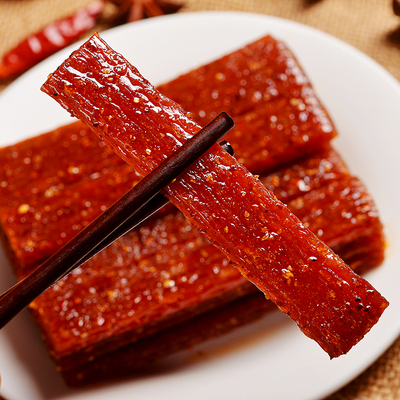 君仔创意8090后怀旧辣条零食麻辣湖南重庆儿时小吃手撕牛板筋200g