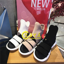 9O107 弹力布时尚 Staccato 女凉鞋 思加图2018年夏新款 专柜正品