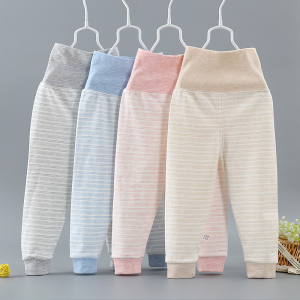 婴儿高腰护肚打底纯棉秋裤