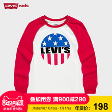 2019新款 Levi's李维斯童装男童圆领长袖T恤 91621TL231-X38