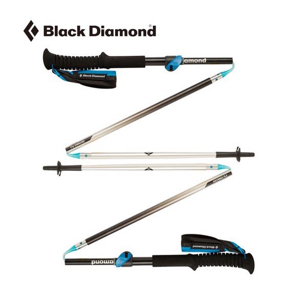 Black Diamond黑钻BD 户外三节Z杖可折叠可调节徒步登山杖112178