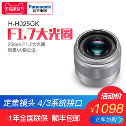 Panasonic/松下H-H025GK25mmF1.7大光圈人像定焦镜头入门之选