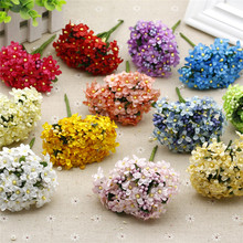 满天星仿真花假花DIY花环喜糖盒装饰用花胸花头饰花材料绢花布花