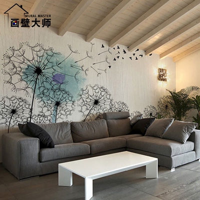 客厅白色蒲公英双十二