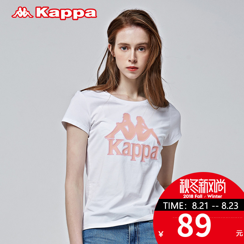 kappa卡帕短袖女t恤 潮流圆领女休闲运动短袖 2018新品|K0822TD21