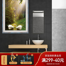 卫生间防水样板房装饰画山水画洗手间kt板墙画厕所浴室免打孔挂画
