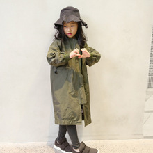 2019新款 冲锋衣儿童春装 风衣童装 中大童春季韩版 女童外套长款