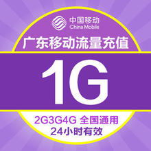 广东移动 手机流量快充 国内流量日包 1GB 全国流量充值 中国移动