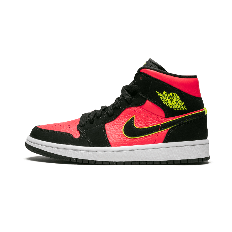 Wmns Air Jordan 1 Mid aj1女鞋 黑粉女中帮篮球鞋- BQ6472 006 -