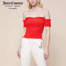 Juicy Couture女士时尚性感修身一字肩毛圈布上衣图片