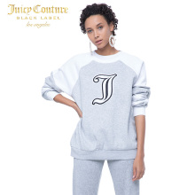 Juicy Couture女士拼色字母图案非起绒长袖圆领套头衫图片