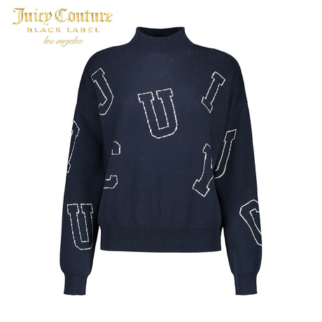 Juicy CoutureJUICY字母图案高领长袖针织衫上衣商品大图