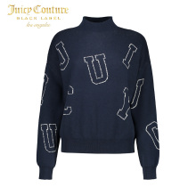 Juicy CoutureJUICY字母图案高领长袖针织衫上衣图片