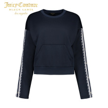 Juicy Couture简约百搭袖子按扣设计圆领卫衣上衣图片