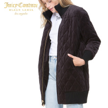 【现货】Juicy Couture时尚修身立领拉链中长款棉服保暖大衣外套图片