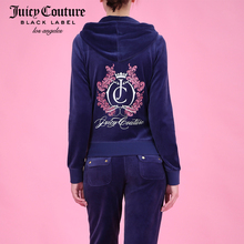 Juicy Couture2018新款JC字母皇冠印花图案天鹅绒卫衣外套图片