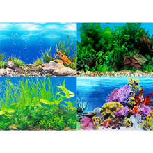 饰画 水族箱鱼缸背景纸画高清图3d立体图贴纸鱼缸壁纸贴画装