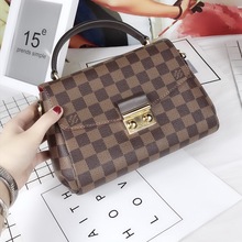 【正品现货】LV/路易威登棕色棋盘格女士小号手提单肩包
