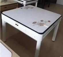 两用餐桌家用精品麻将机桌面玻璃盖板麻将桌正方形自动可用餐吧台