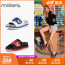 运动风外穿拖鞋 millie 妙丽夏季专柜同款 厚底时尚 女LV111BT8