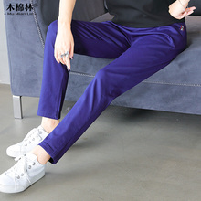 胖mm修身休闲裤加大码女装2018新款秋装高弹200斤韩版小脚长裤潮图片