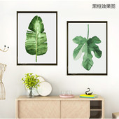 北欧风客厅餐厅绿色植物小清新简约手工油彩填色画 diy数字油画