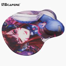 包邮 创意电脑办公护腕垫 3D立体动漫美女大胸加厚硅胶护腕鼠标垫