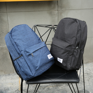 港仔原创纯色百搭双肩包