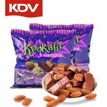 【俄罗斯进口】俄罗斯KDV紫皮糖杏仁巧克力糖200g/500g喜糖休闲零