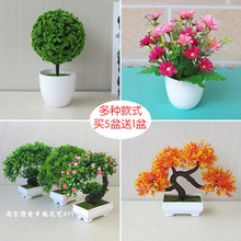 饰花小摆件 塑料花仿真植物小盆栽绿植小盆景室内假花绿植物摆设装