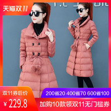 中长款棉服女装2018冬季新款chic韩版修身棉袄子冬天工装棉衣外套图片