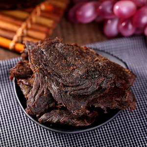 温州特产湖岭手撕牛肉干连桶装500g