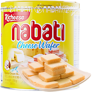 印尼进口丽芝士纳宝帝奶酪味威化饼干350g桶装