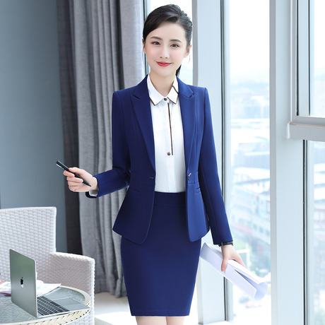 春秋时尚职业装女装西服套装面试正装女士西装气质工作服白领工装商品大图