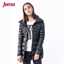 【清仓】joma荷马羽绒服女装中长款鹅绒修身羽绒服加厚立领外套