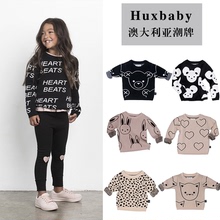 现货澳大利亚潮牌Huxbaby SS19新款 儿童兔子豹纹针织毛衣套头衫