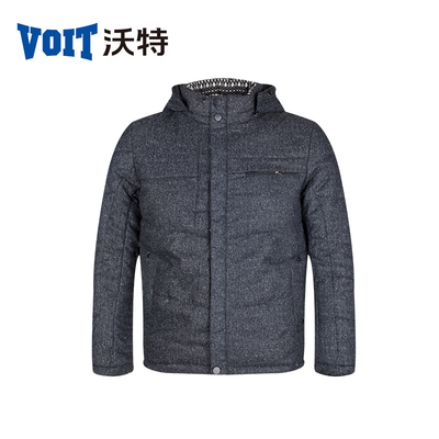 沃特保暖防风大衣休闲棉服冬季男款加厚棉袄连帽外套2018新款大码