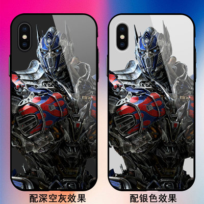 变形金刚擎天柱苹果iPhone Xs Max/XR/8Plus手机壳7磨砂软套浮雕