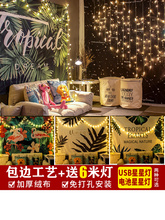 网红背景布ins挂布挂毯少女抖音主播拍照宿舍房间改造墙布装饰布