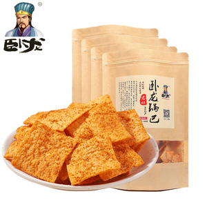 卧龙手工老灶麻辣味锅巴400g*4