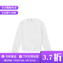 KENZO/高田贤三刺绣字母绑带泡泡袖XS女士上衣 2TO0985AM图片