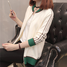 早秋女装2018秋季新款女韩版针织开衫女棒球服毛衣外套女春秋短款图片