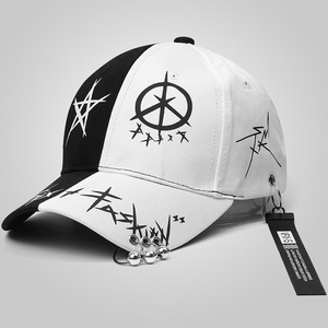 百搭遮阳帽黑白嘻哈帽