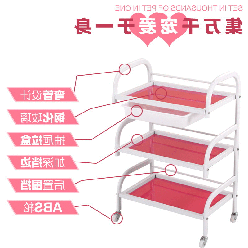 包邮美容院专用美容推车加厚加大手推车工具车美容美甲纹绣置物架